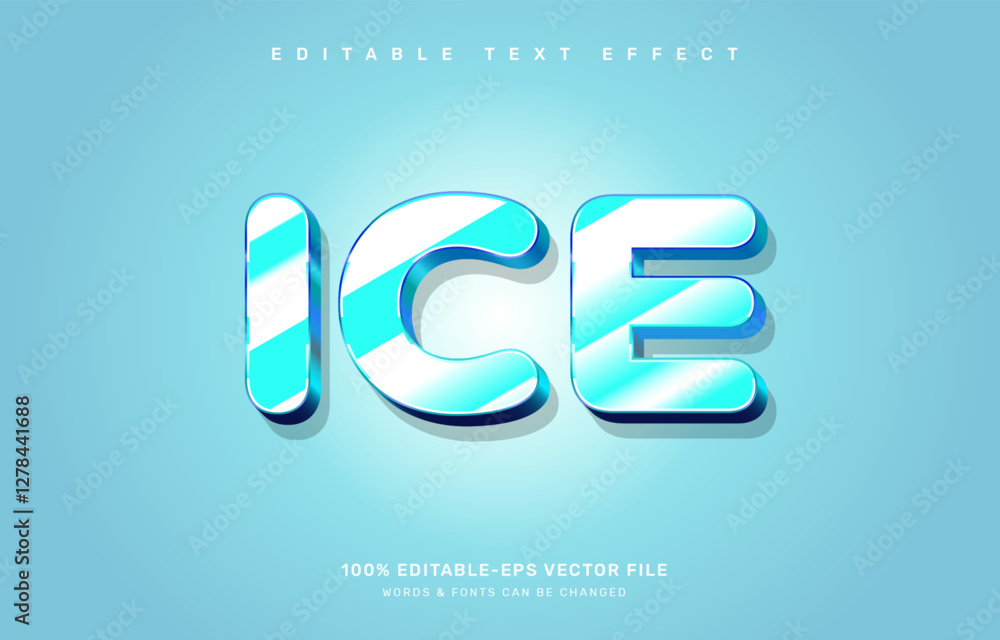 Ice editable text effect template Ice editable text effect template