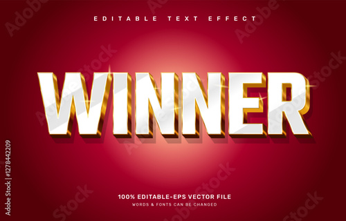 Winner editable text effect template