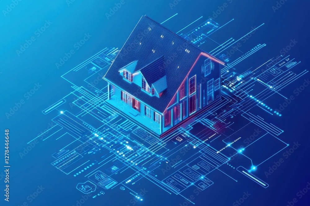 Innovative smart home showcasing advanced automation and technology features for modern living Innovative smart home showcasing advanced automation and technology features for modern living