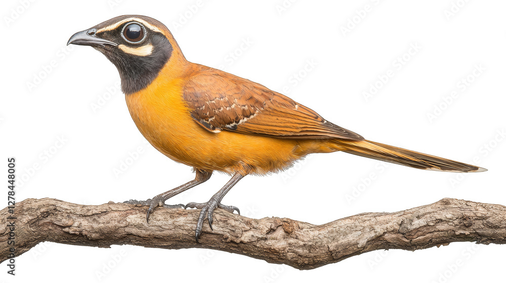 Fototapeta premium Serene bird perched on a branch, captivating glimpse into nature's beauty 