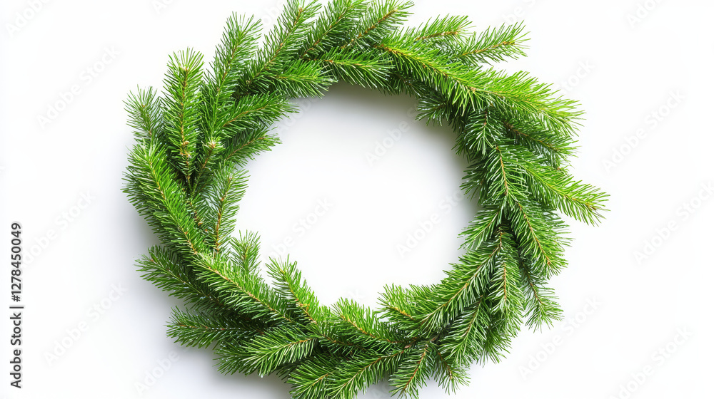 Pine tree branch round wreath, christmas garland set realistic vector illustration. Circle of fir twigs with green needles isolated on transparent background. Winter holiday evergreen decoration Pine tree branch round wreath, christmas garland set realistic vector illustration. Circle of fir twigs with green needles isolated on transparent background. Winter holiday evergreen decoration