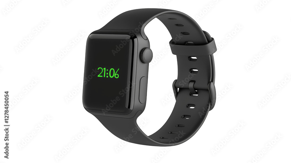 Sleek and modern fit band enhances the smart watch experience, a closeup view of design functionality Sleek and modern fit band enhances the smart watch experience, a closeup view of design functionality