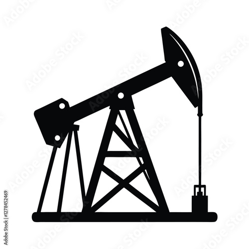 oil pump jack in oil