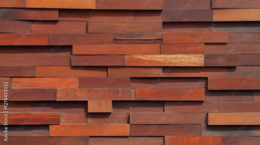 Fototapeta premium Rustic brown bamboo wall with aged texture for interior design and decoration