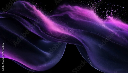 Splash purple water paint, water, fractal splashes, crystallized water, splash stream .