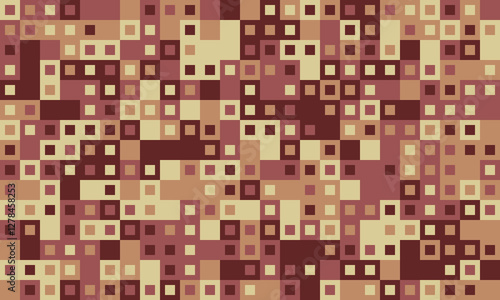 Textured cube pattern with colourful tiles and elegant symmetry. Ideal for graphic design projects, backgrounds, and trendy decorative material.