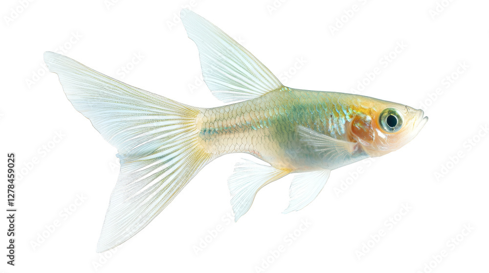 Striking goldfish, a captivating closeup against dark background Striking goldfish, a captivating closeup against dark background