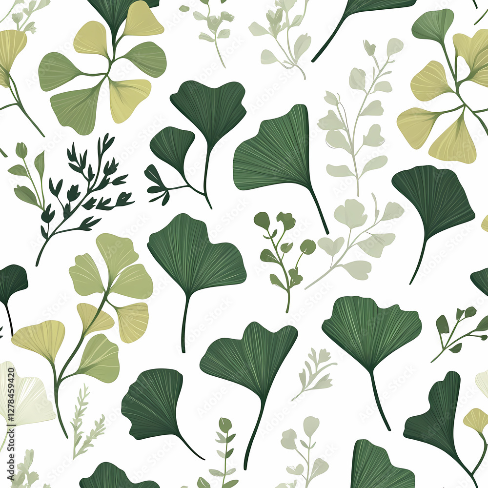 Green plant pattern Green plant pattern