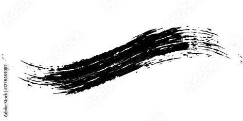 vector black line, grunge brush strokes ink paint isolated on white background. eps 10