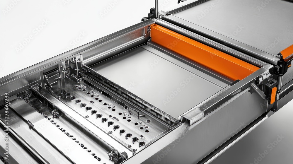 Heavy-duty tray cleaning station with high-efficiency rinsing, drying, and automatic waste removal. Heavy-duty tray cleaning station with high-efficiency rinsing, drying, and automatic waste removal.