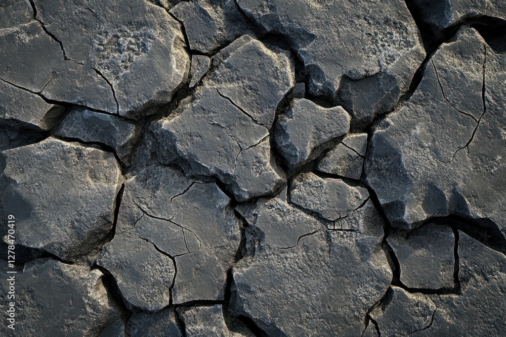 Dark Cracked Stone Surface Texture Background Dark Cracked Stone Surface Texture Background