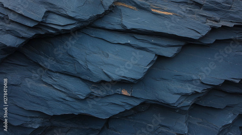 Wallpaper Mural Natural layers of black slate rock for design and decoration ideas Torontodigital.ca