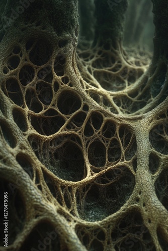 Close-up of a tree trunk with holes, suitable for use as a texture or background photo