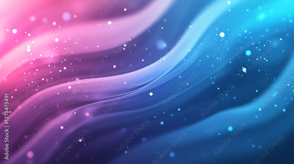 Fototapeta premium Abstract artistic design of flowing color gradients and floating lights