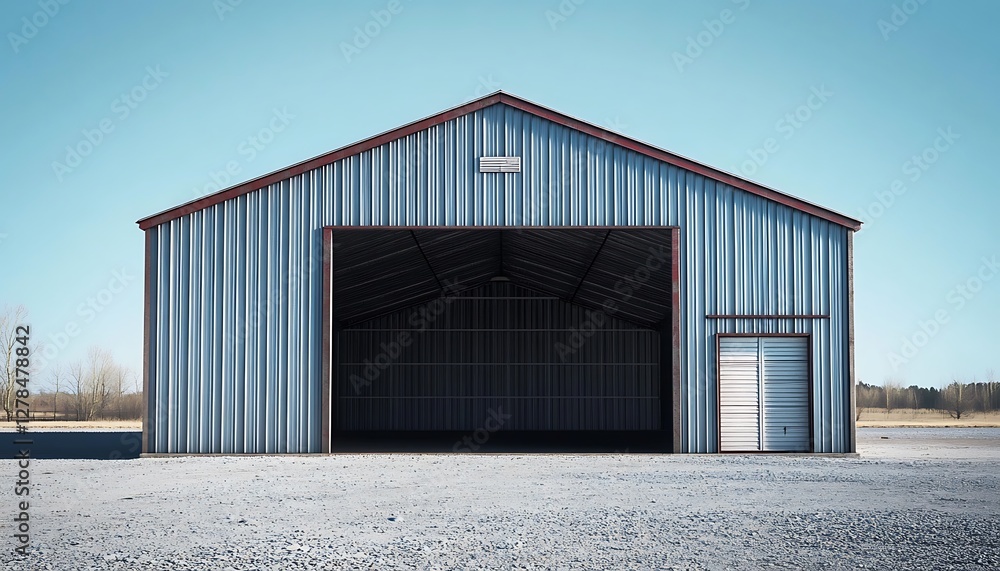 Empty Metal Shed Countryside Empty Metal Shed Countryside