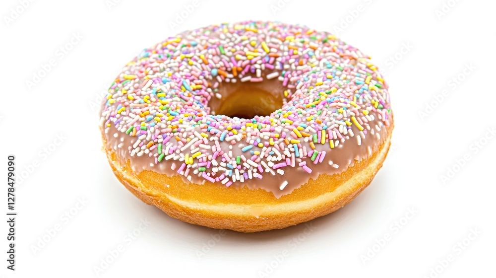 A Delicious Chocolate Glazed Donut with Sprinkles A Delicious Chocolate Glazed Donut with Sprinkles