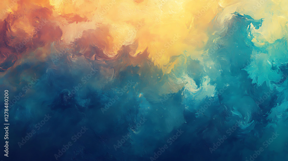 Fototapeta premium Abstract artwork displaying a beautiful gradient with multiple layers of color