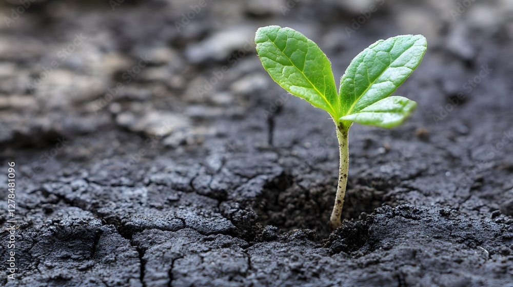 a tiny sprout emerges from the earth, symbolizing growth and new beginnings a tiny sprout emerges from the earth, symbolizing growth and new beginnings