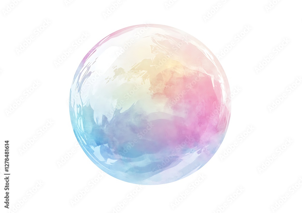 Abstract Colorful pastel, RGB, glowing ball of light Abstract Colorful pastel, RGB, glowing ball of light