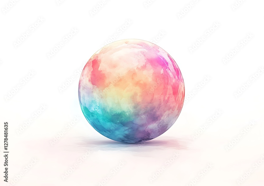 Abstract Colorful pastel, RGB, glowing ball of light Abstract Colorful pastel, RGB, glowing ball of light
