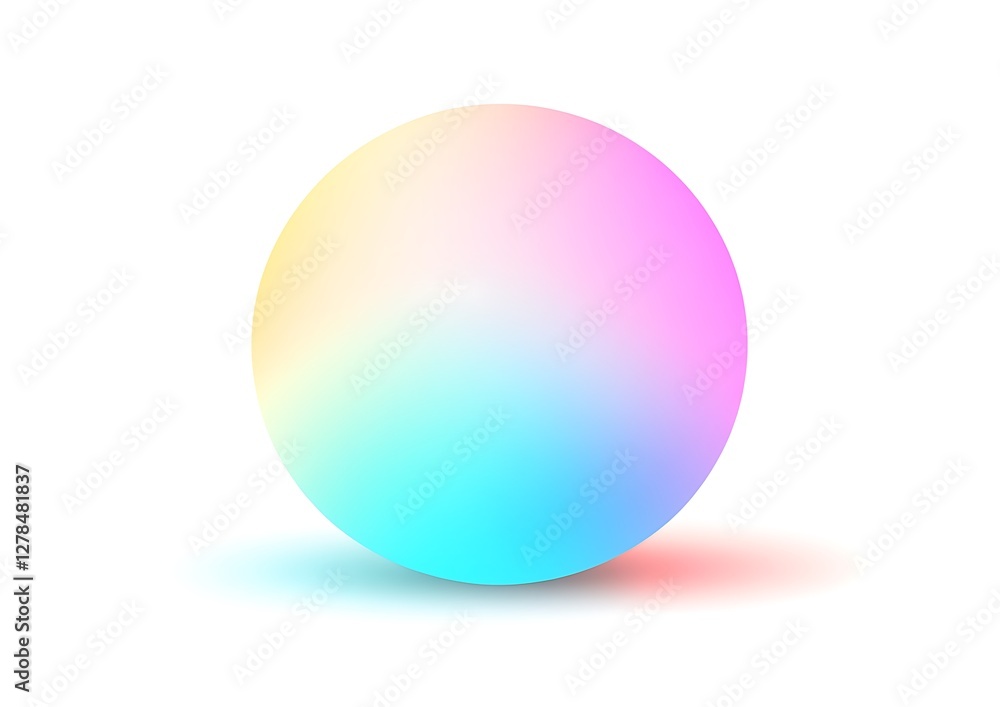 Abstract Colorful pastel, RGB, glowing ball of light Abstract Colorful pastel, RGB, glowing ball of light