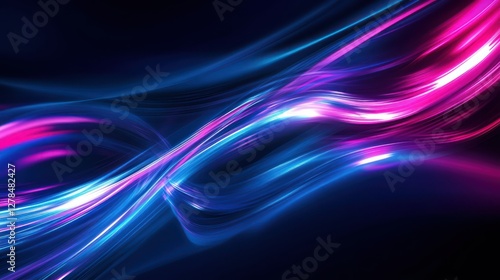 Wallpaper Mural Abstract swirling neon lightscape Torontodigital.ca