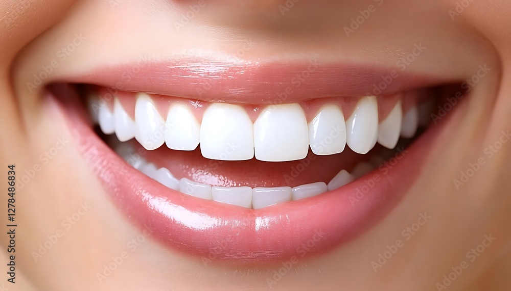 Woman's Healthy Smile Closeup Woman's Healthy Smile Closeup
