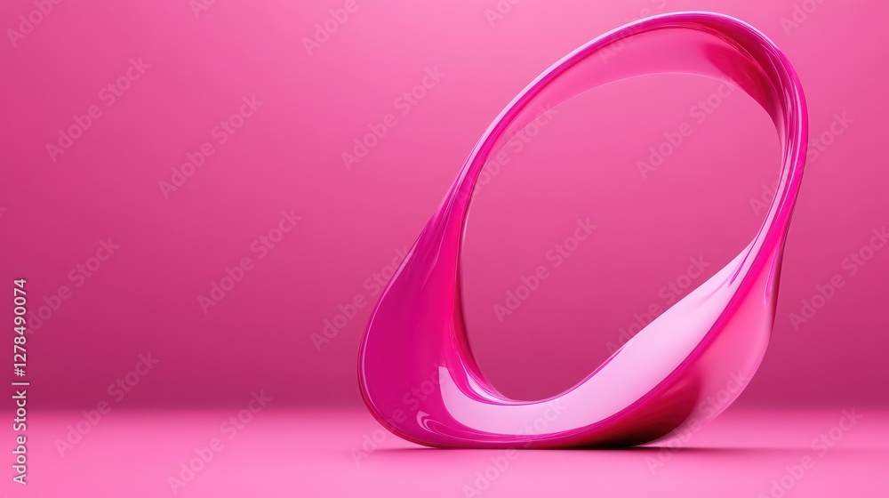 Obraz premium Pink swirl abstract studio backdrop