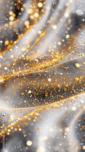 Obraz na płótnie Golden streaks ripple through flowing, silky fabric, blending light and texture. The shimmering highlights create a luxurious, fluid motion, merging elegance with a dynamic, abstract visual harmony. w salonie