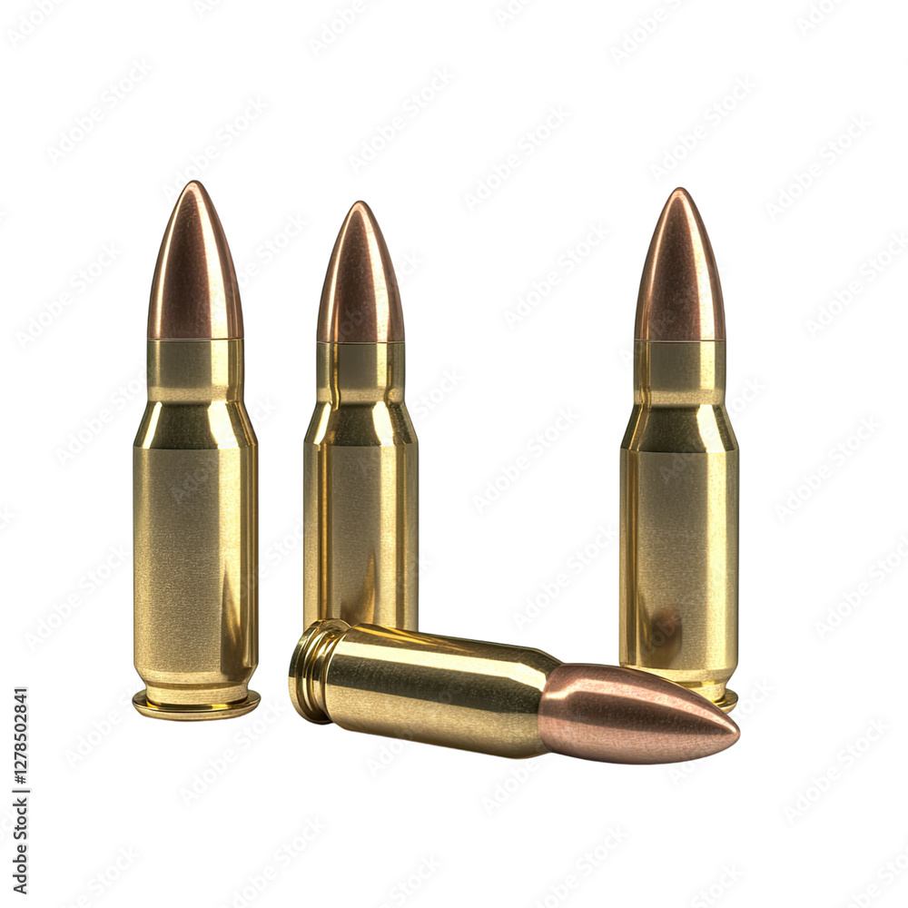 Bullets isolated on a Transparent background, Bullets isolated on a Transparent background,
