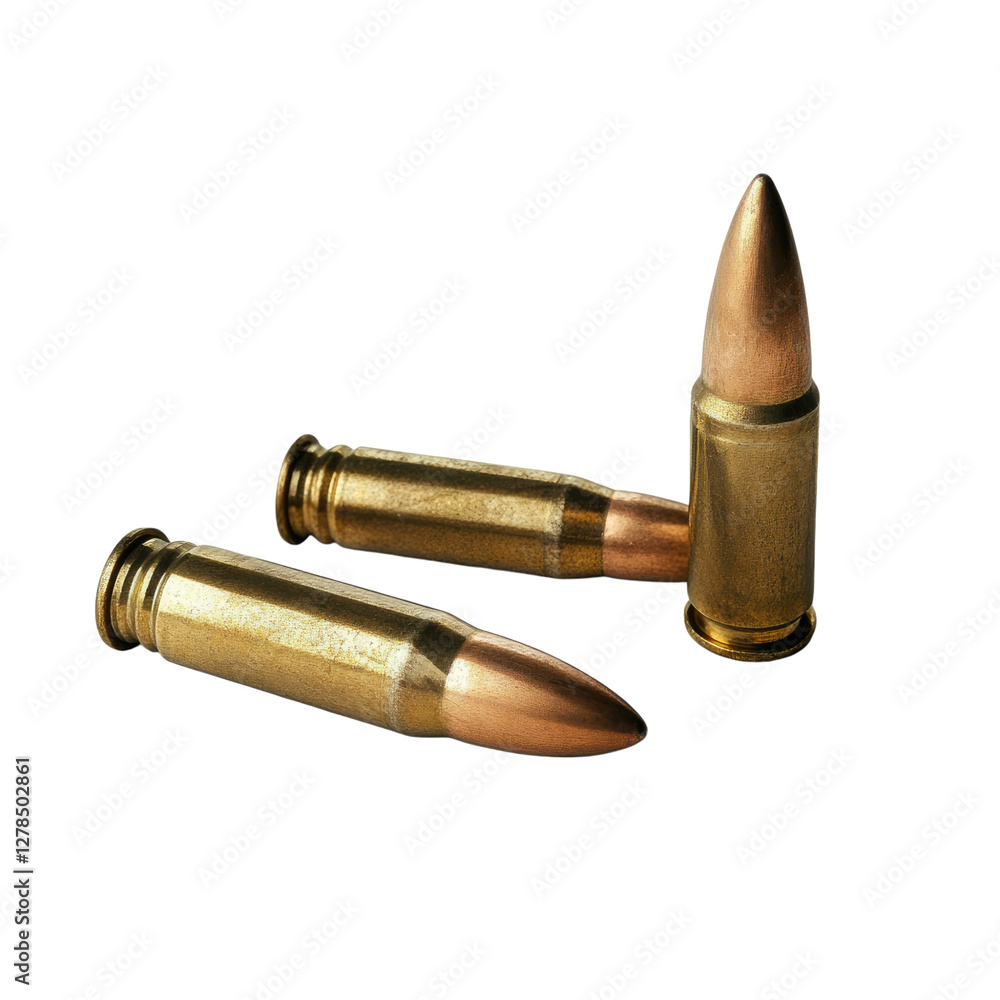 Bullets isolated on a Transparent background,