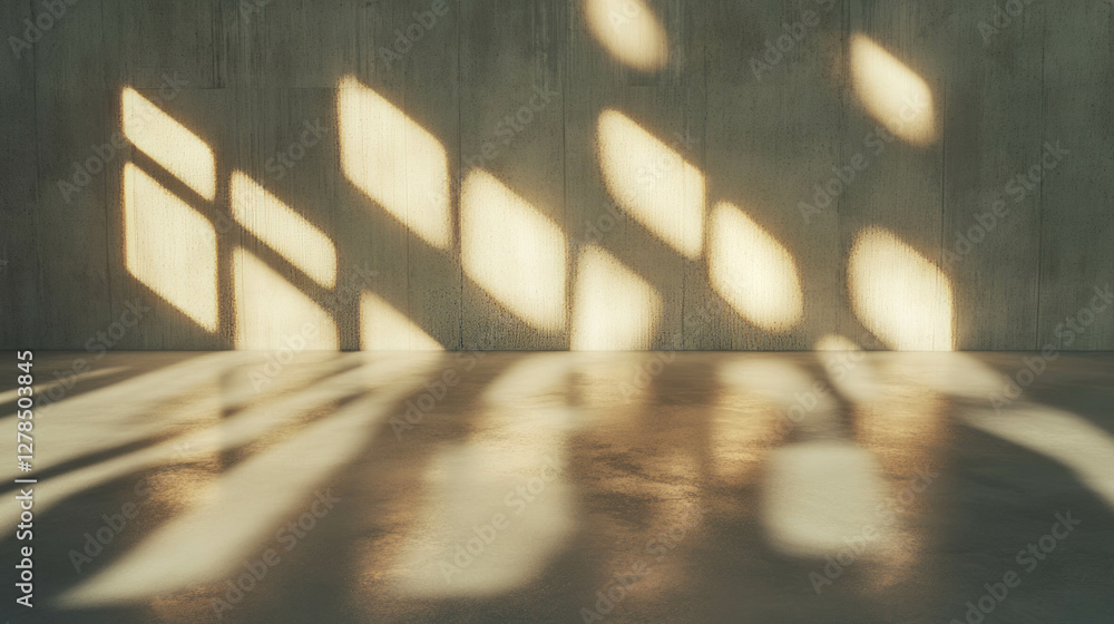 Fototapeta premium Pearlescent light grey wall texture with subtle shadow patterns for interior design