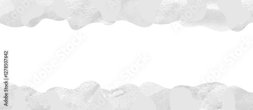 グレーの水彩もやもやフレームベクターイラスト 不安 不満 悩み 鬱 うつ 憂鬱