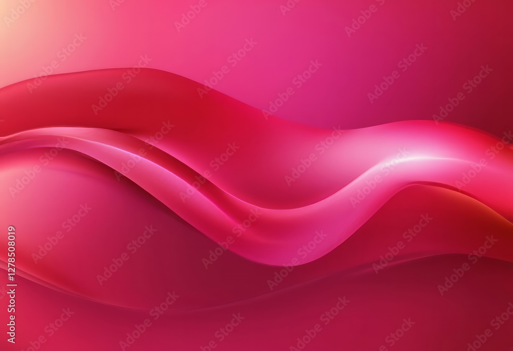 Rich pink and red flowing waves create a vibrant and silky abstract design. The smooth texture and glowing gradients bring depth and energy, forming an artistic composition full of warmth