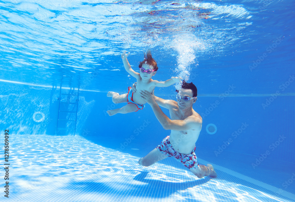 Underwater Baby swimming