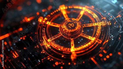 Wallpaper Mural Glowing Vault Digital Interface Torontodigital.ca