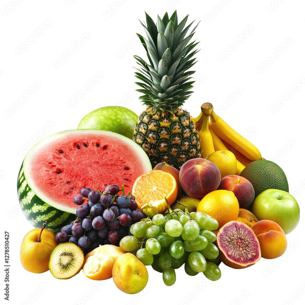 Fruit on a Transparent background, Fruit on a Transparent background,