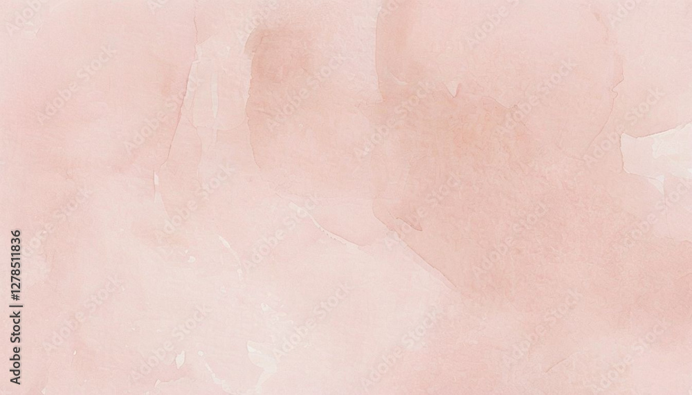 Fototapeta premium Soft Pastel Pink Watercolor Background With Cloud Patterns