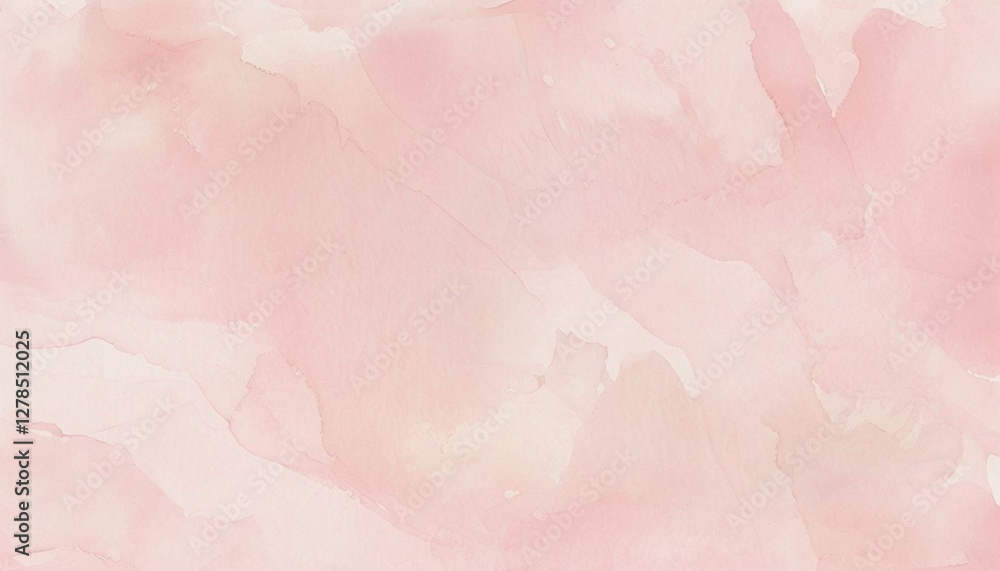 Fototapeta premium Soft Pastel Pink Watercolor Background With Cloud Patterns