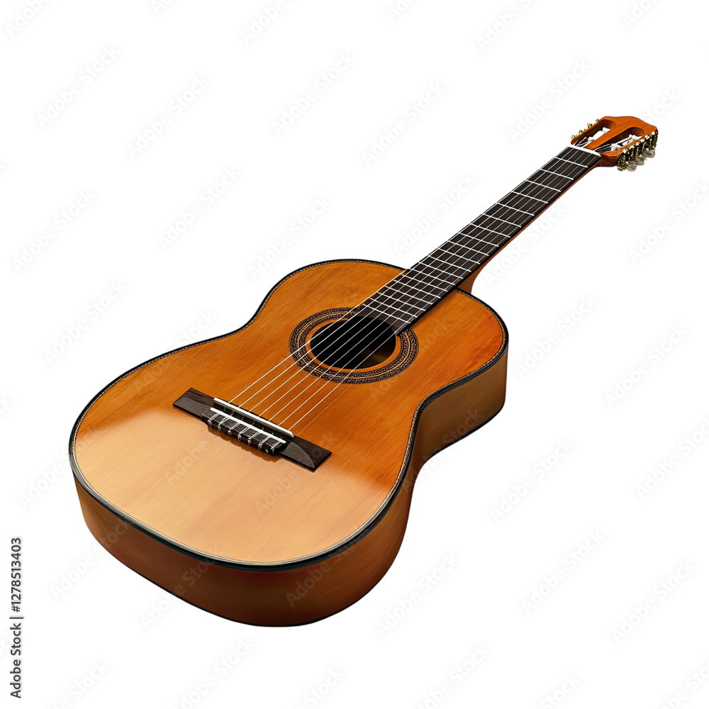 Fototapeta premium Guitar isolated on a Transparent background,
