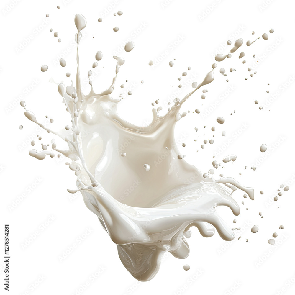Milk or cream splash isolated on a Transparent background Milk or cream splash isolated on a Transparent background