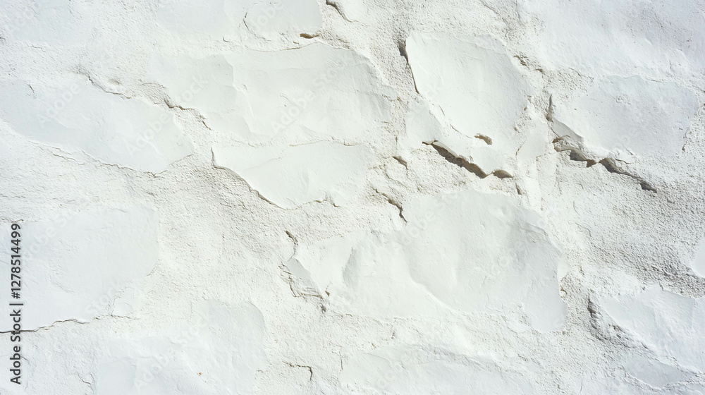 White textured brick wall with rough stains for rustic design and decoration White textured brick wall with rough stains for rustic design and decoration