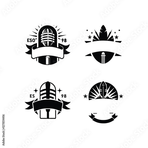 Vintage Surfwear Black and White T-Shirt Design for Open Mic Night  Music Lover Perfect Tee