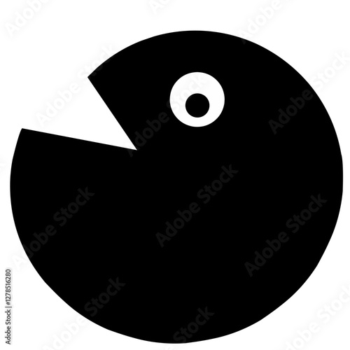 Bild auf Leinwand Doodle pacman head art