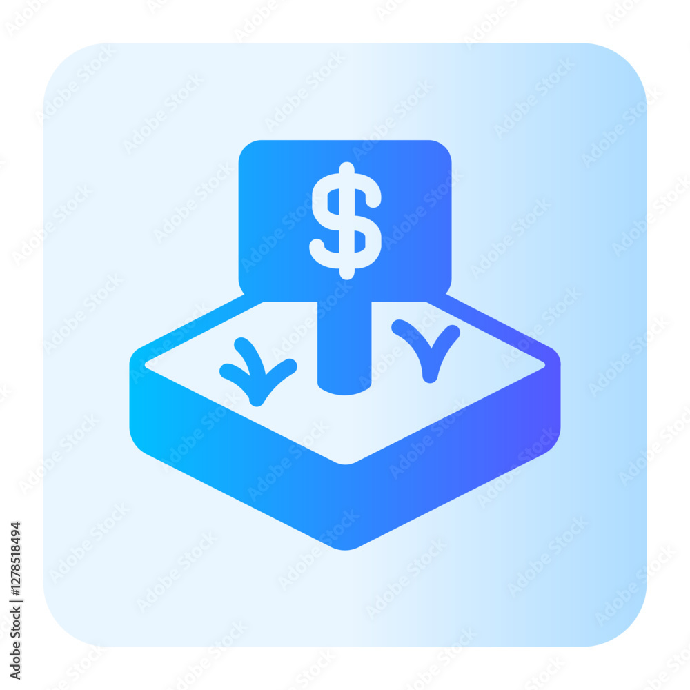 Obraz premium land gradient icon