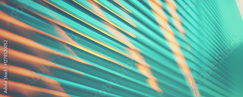 Vibrant metal texture with sharp angled ribs and bright colors for modern design