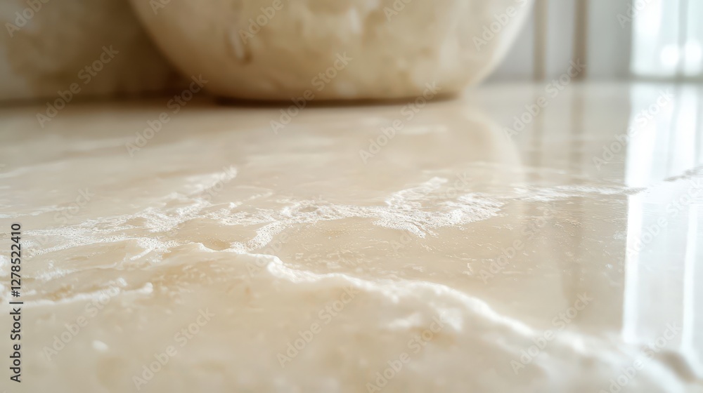 Gleaming beige marble exudes elegance with its smooth, subtly textured surface, capturing warm light to create an inviting close-up view. Gleaming beige marble exudes elegance with its smooth, subtly textured surface, capturing warm light to create an inviting close-up view.