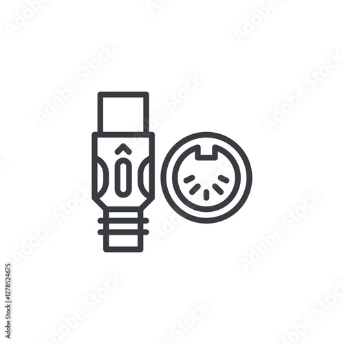 MIDI Port line icon