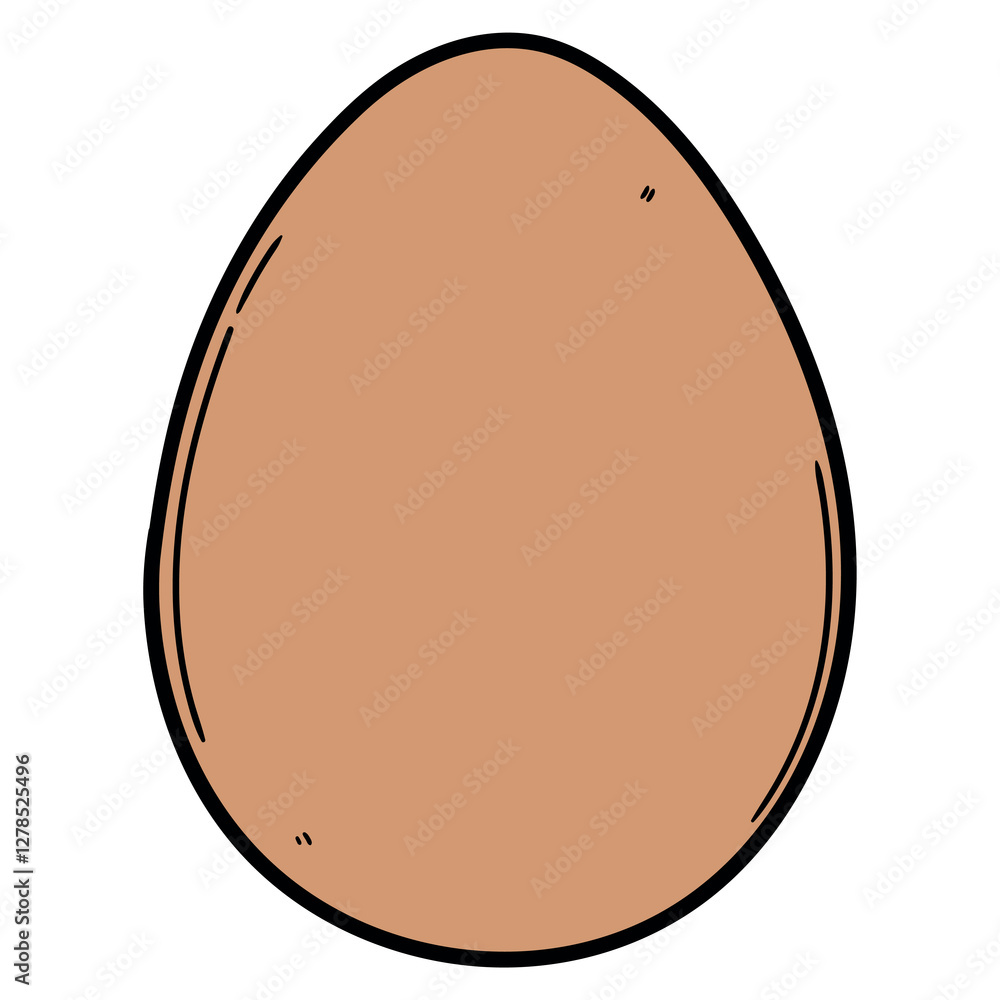 Hand drawn cartoon egg on white background. Hand drawn cartoon egg on white background.