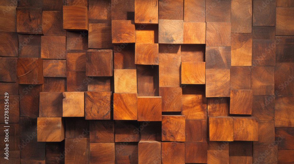 Rustic teak hardwood wall texture with golden brown tones for interior design Rustic teak hardwood wall texture with golden brown tones for interior design